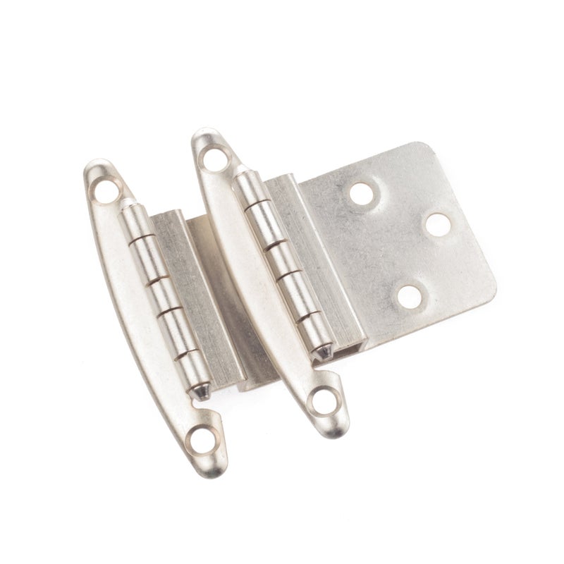 DecoBasics 3/8 Inset Non Self Closing Cabinet Hinge, Satin Nickel - 25 Pack - Image 1